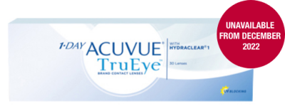 Pack of 30 1-DAY ACUVUE® TruEye® Contact Lenses with HYDRACLEAR 1 Technology and UV blocking