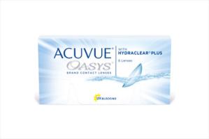 Pack of 6 re-usable lenses. ACUVUE® OASYS Contact Lenses with HYDRACLEAR® PLUS and UV Blocking.