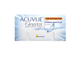 Pack of 6 re-usable lenses. ACUVUE® OASYS for ASTIGMATISM Contact Lenses with HYDRACLEAR® PLUS Technology and UV Blocking.